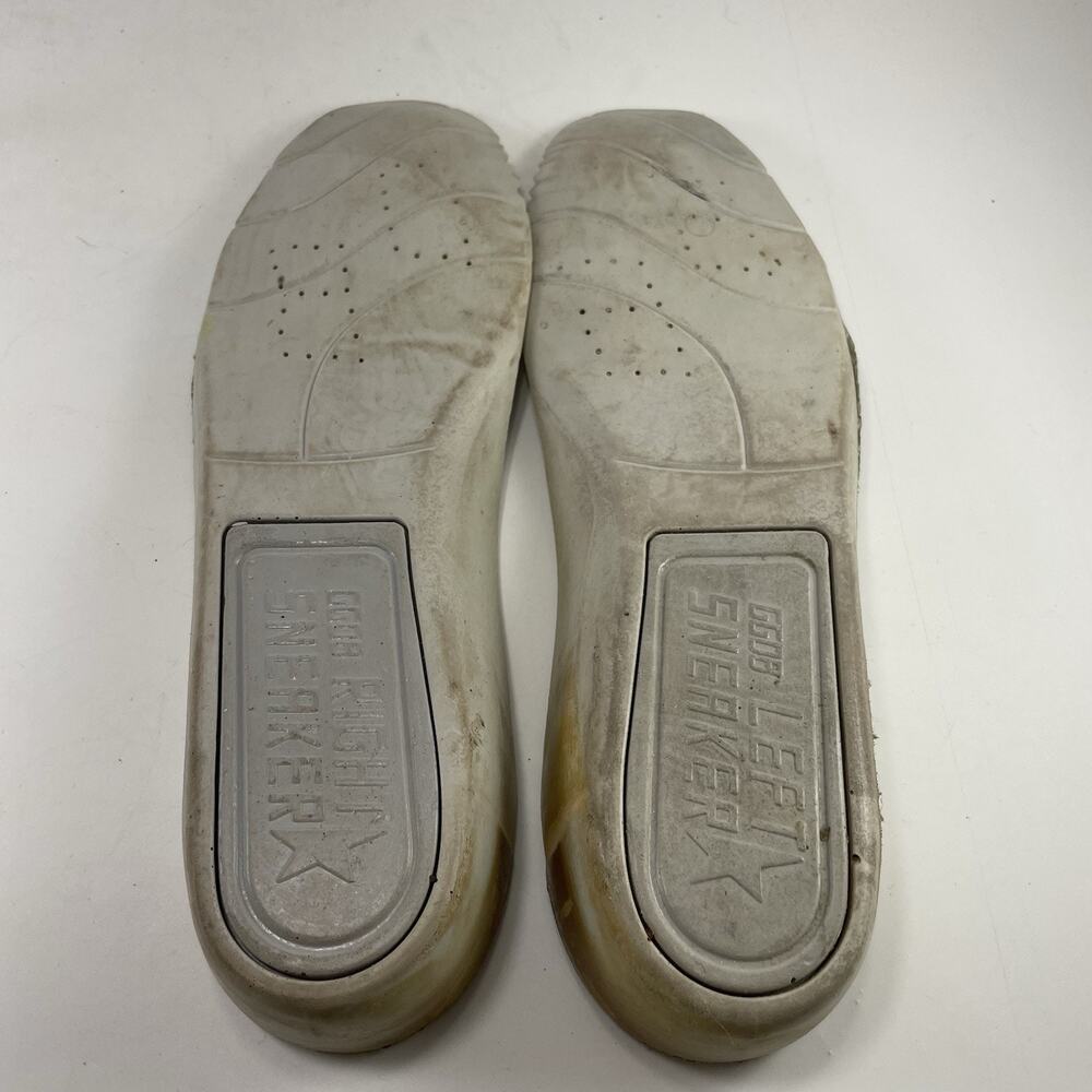 Golden Goose Super-Star White Leather Sneakers Grey Suede Star Taupe 39/9 - Picture 12 of 14